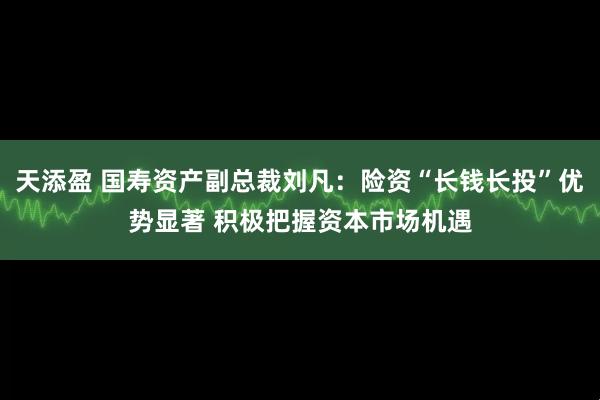 天添盈 国寿资产副总裁刘凡：险资“长钱长投”优势显著 积极把握资本市场机遇